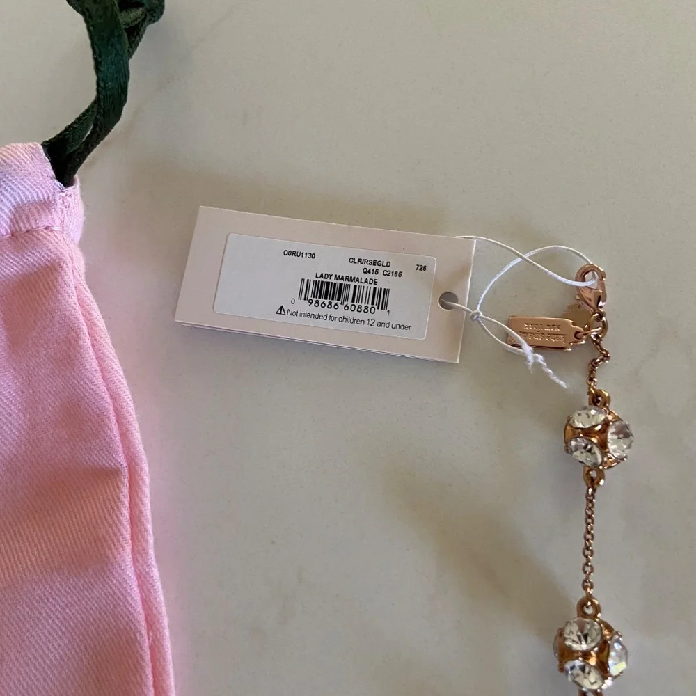 New Kate Spade Rose Gold Lady Marmalade Bracelet With jewelry bag - Picture 4 of 6